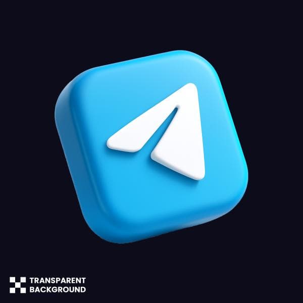 آیکون سه بعدی تلگرام | لوگو تلگرام
