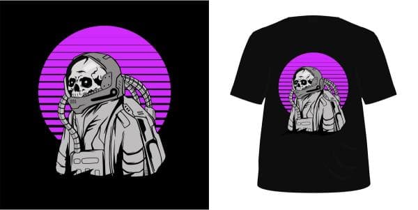 دانلود طرح جمجمه برای چاپ روی لباس با کیفیت بالا