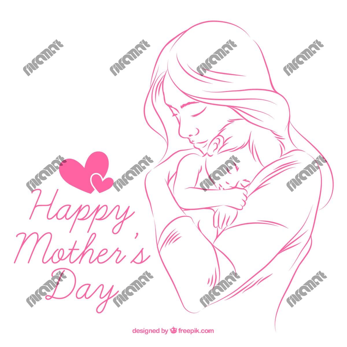 دانلود رایگان تصویر تبریک روز مادر 1403 - مناسب برای عکس | نیلفام آرت