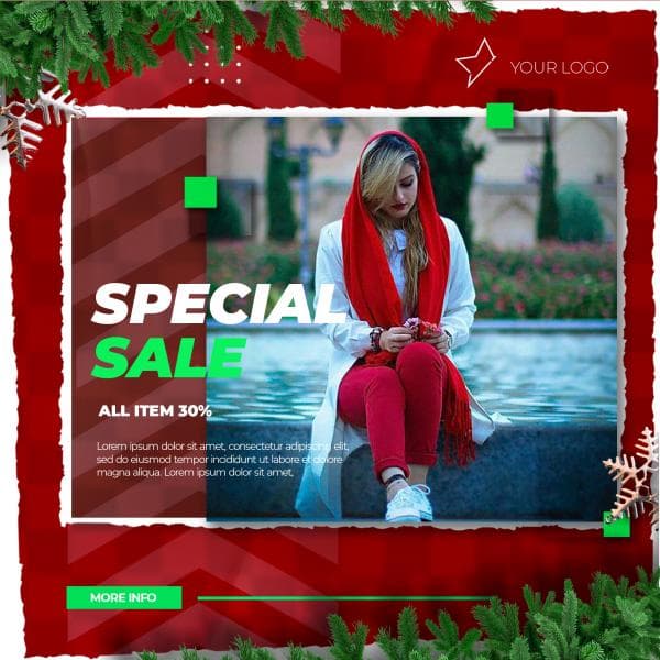 قالب پست کریسمس