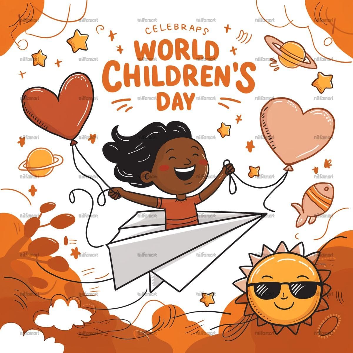 دانلود تصویر تبریک روز جهانی کودک | عکس شاد و زیبا روز کودک