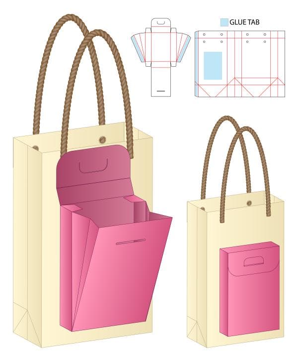 ساک دستی زیبا: طراحی بسته بندی خلاقانه