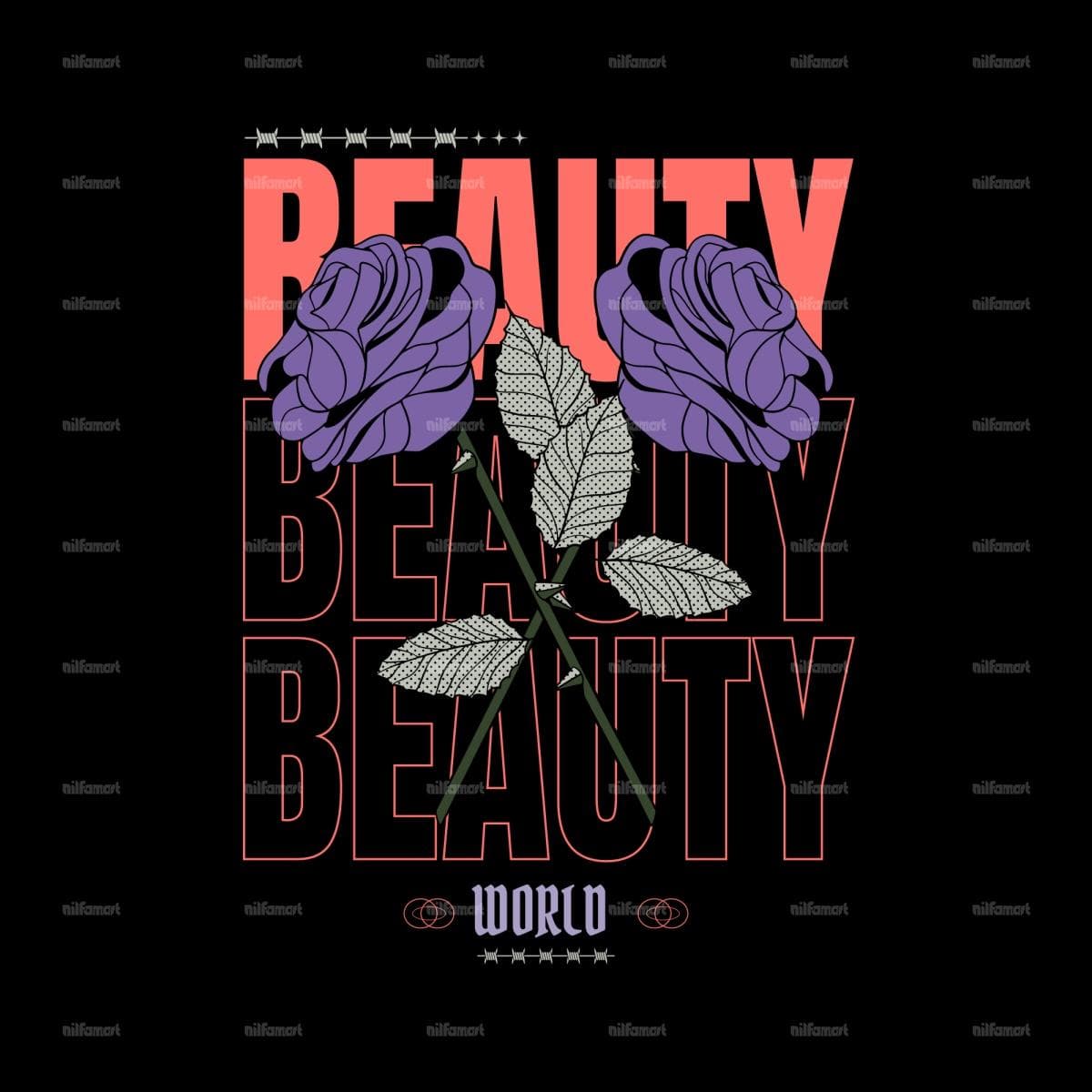 طرح گل رز برای چاپ روی لباس با کیفیت بالا | کیفیت بالا eps لایه باز