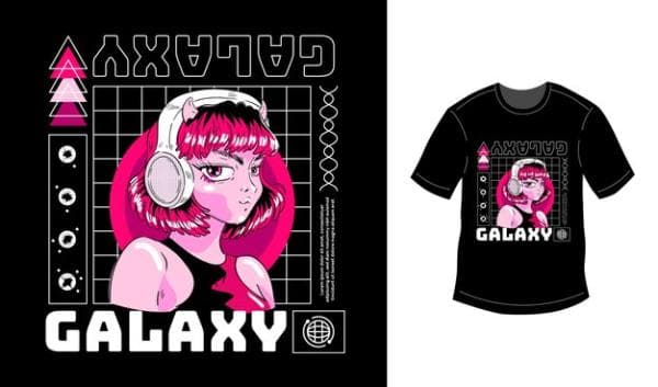 دانلود طرح دختر برای چاپ روی لباس