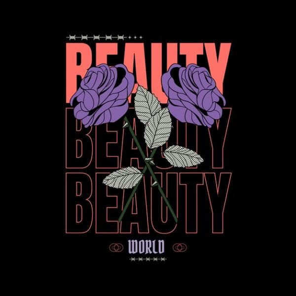 طرح گل رز برای چاپ روی لباس