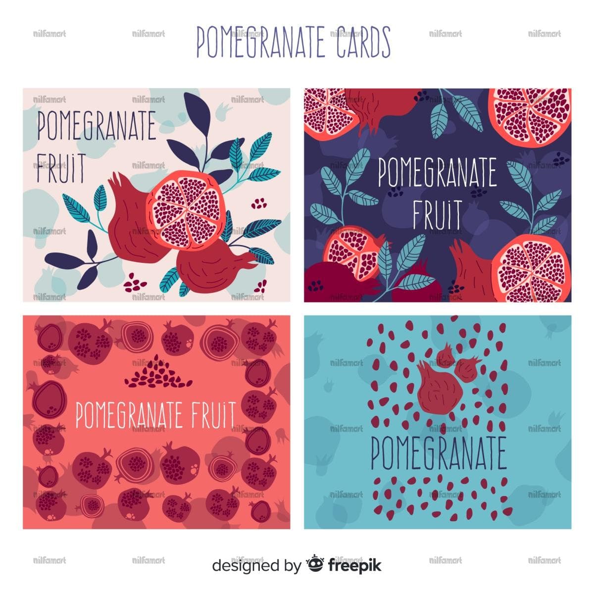 دانلود رایگان کارت پستال انار - ویژه یلدا | نیلفام آرت