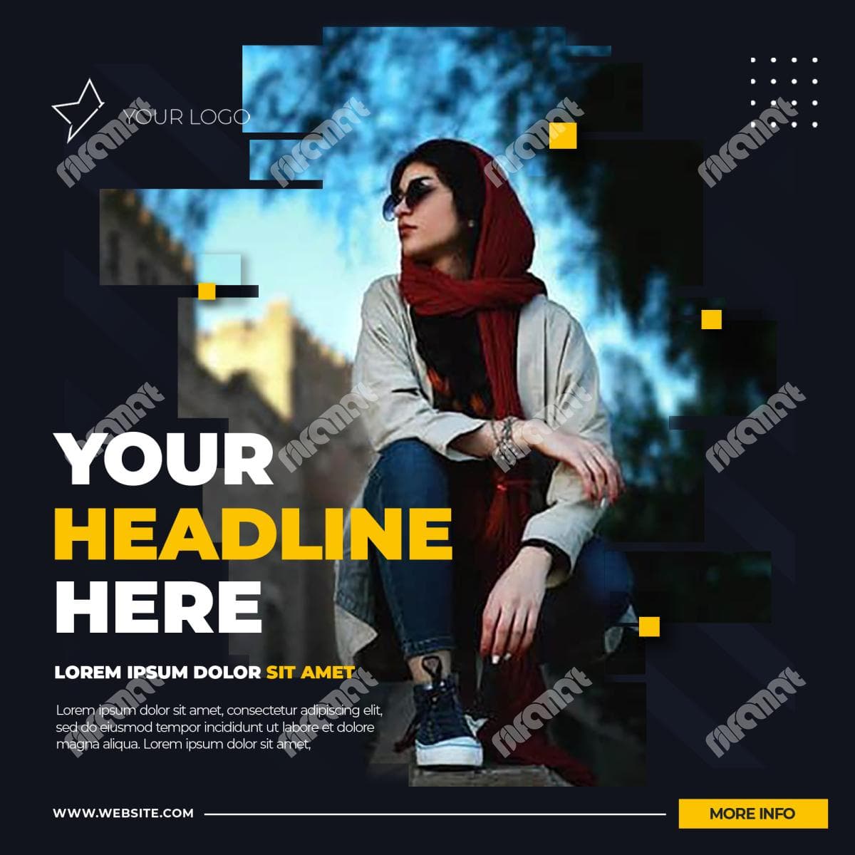 دانلود psd رایگان پست اینستاگرام فروش لباس | نیلفام آرت