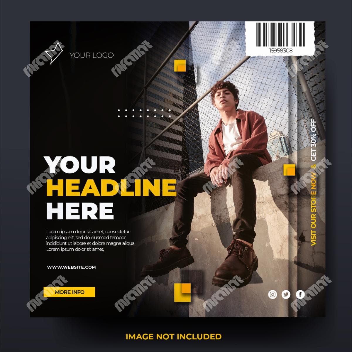 دانلود psd رایگان قاب پست رسانه های اجتماعی اینستاگرام مدرن | نیلفام آرت