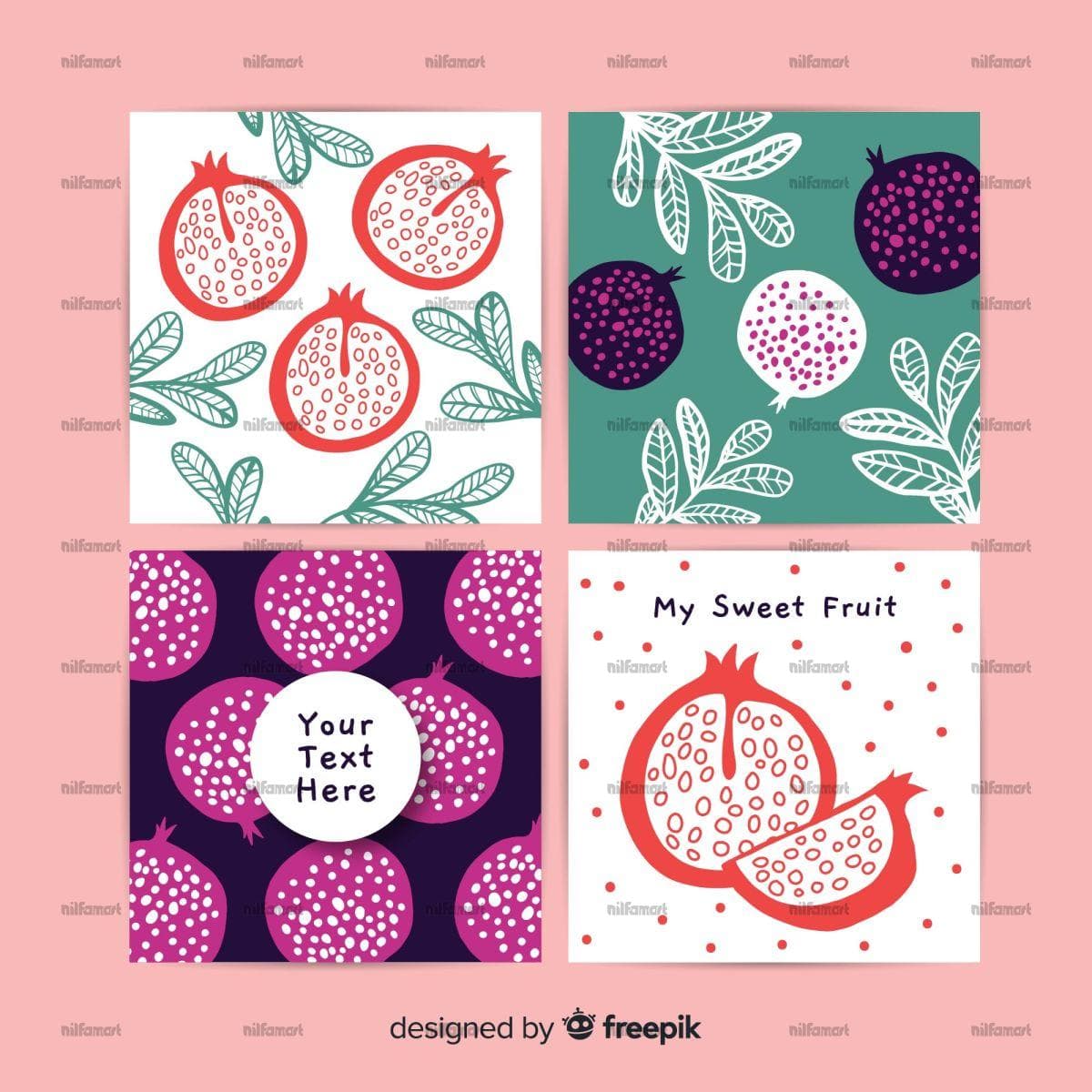 دانلود رایگان لایه باز کارت پستال انار - ویژه یلدا | نیلفام آرت