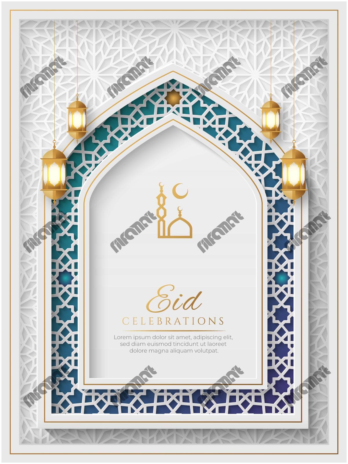 دانلود رایگان طرح پس زمینه ماه رمضان با طراحی اسلامی | نیلفام آرت