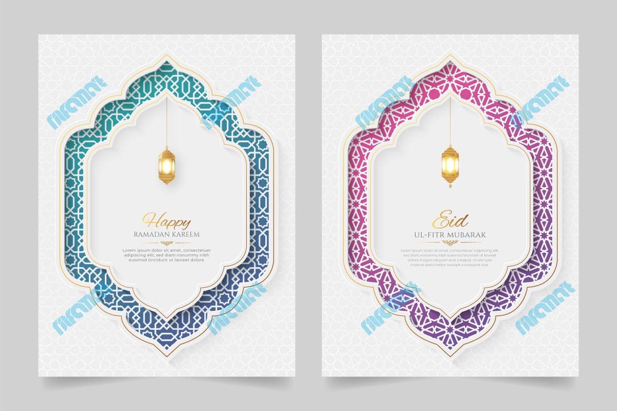 دانلود رایگان فایل لایه باز پوستر عید فطر و ماه رمضان با طراحی مدرن و شیک | نیلفام آرت
