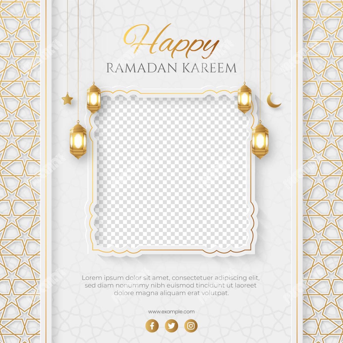 پست اینستاگرامی ماه رمضان با طراحی طلایی | نیلفام آرت