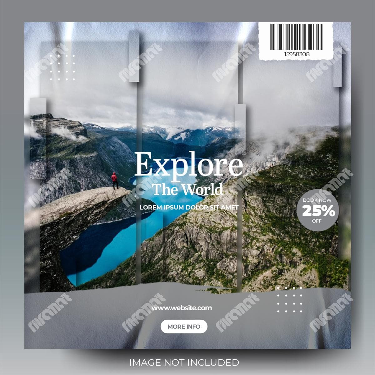 psd رایگان طراحی پست رسانه های اجتماعی جهان سفر شیک | نیلفام آرت