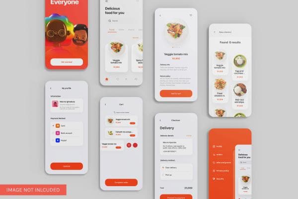 ui اپلیکیشن غذا