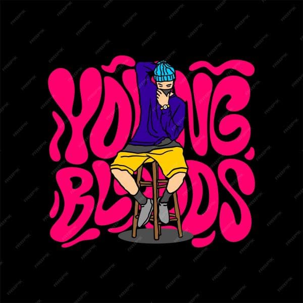 دانلود طرح young bloods برای چاپ روی لباس